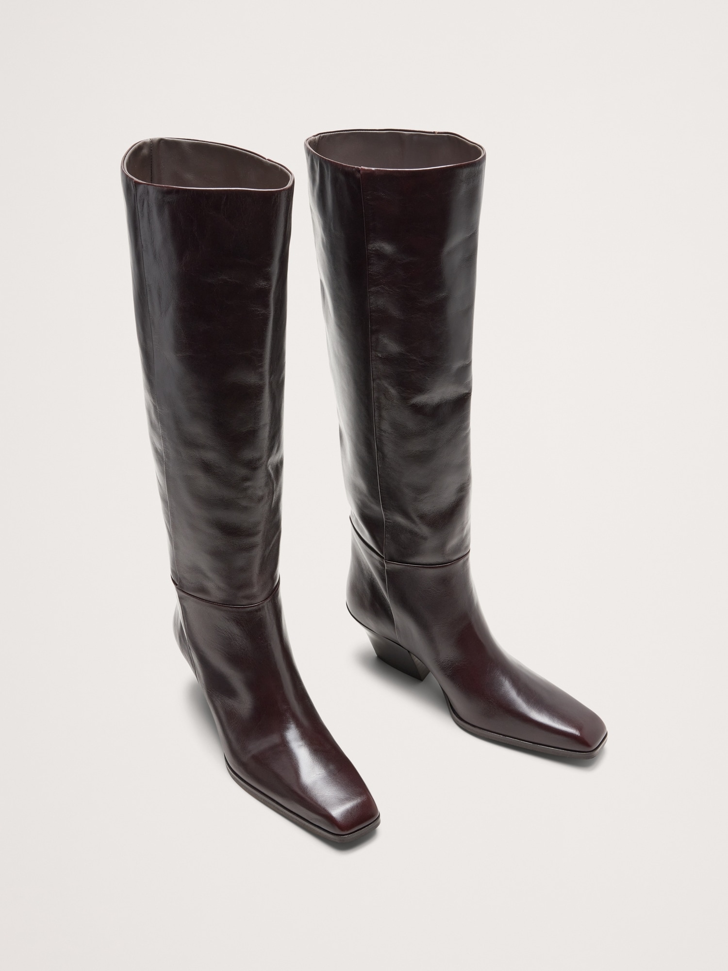 Italian Leather Knee-High Boot