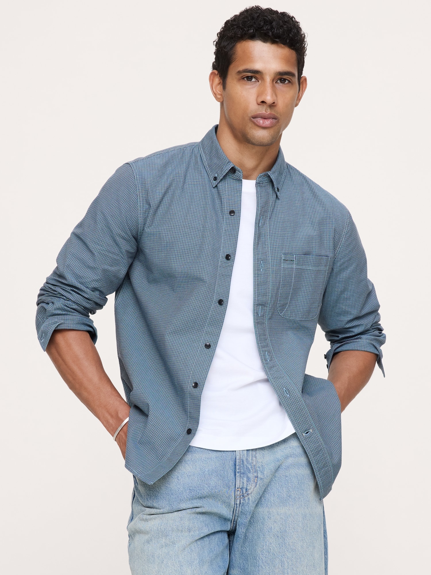 L'image numéro 1 présente Chemise Oxford de coton coupe standard
