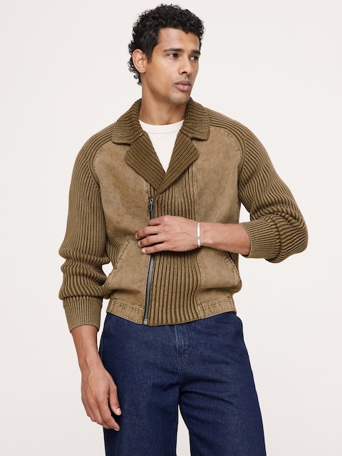 VESTE-CHANDAIL DE MOTO EN COTON