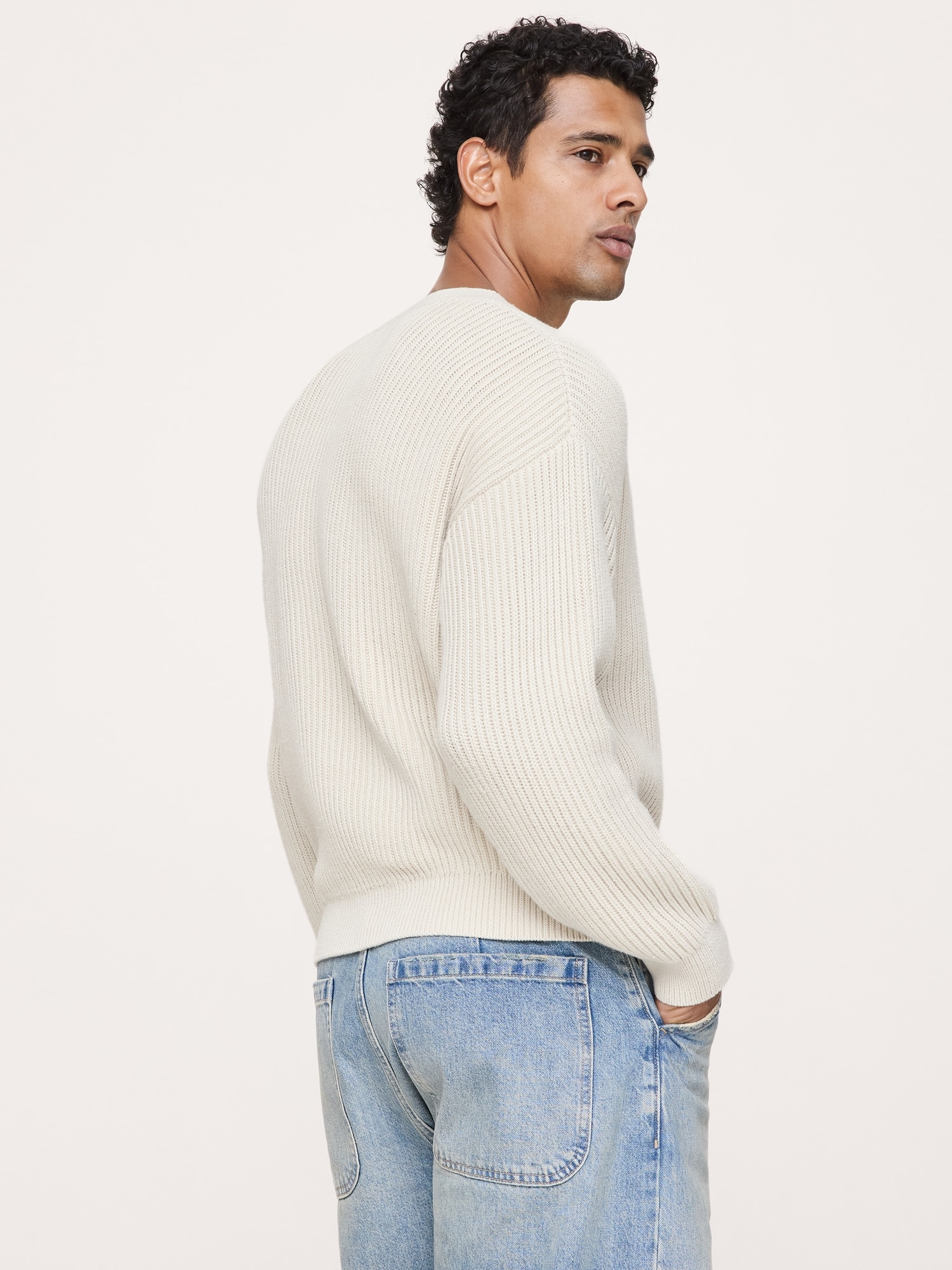Ribbed Cotton Crew-Neck Sweater