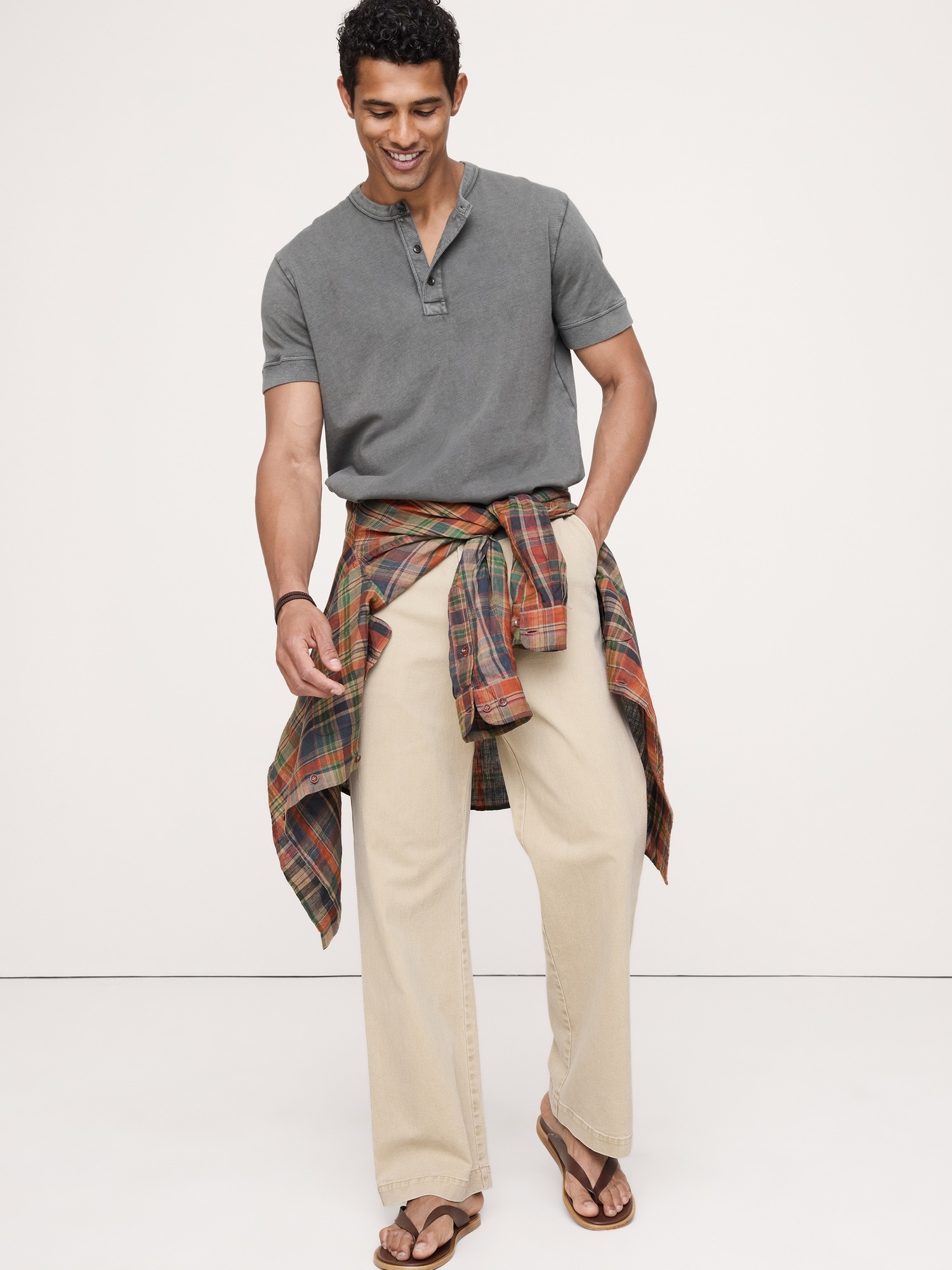 Image number 1 showing, Heritage Cotton Slub Henley T-Shirt