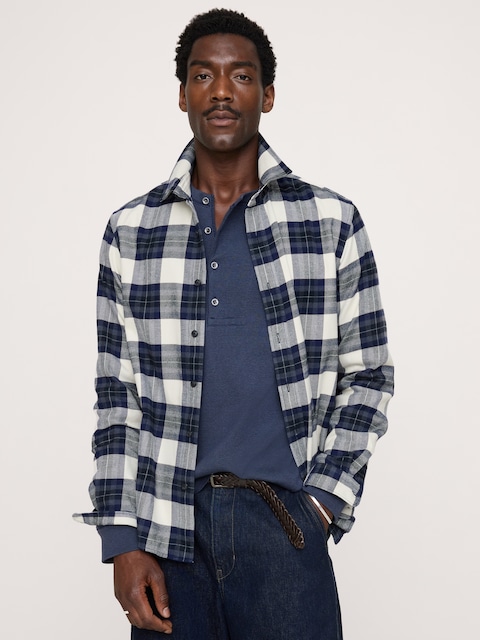 Standard-Fit Lightweight Flannel Shirt