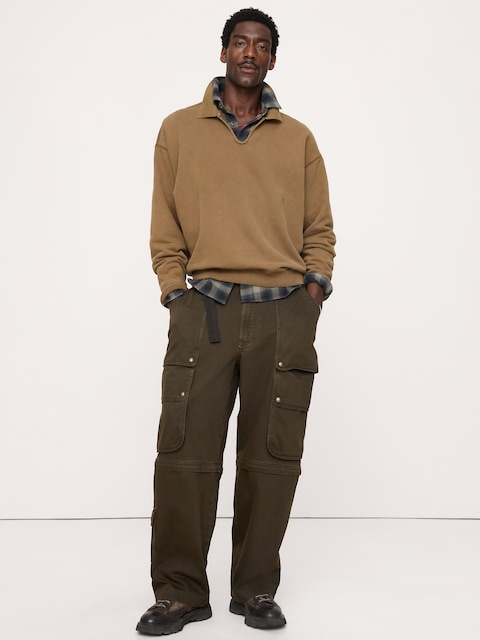 PANTALON CARGO CONVERTIBLE EN SERGÉ DE COTON