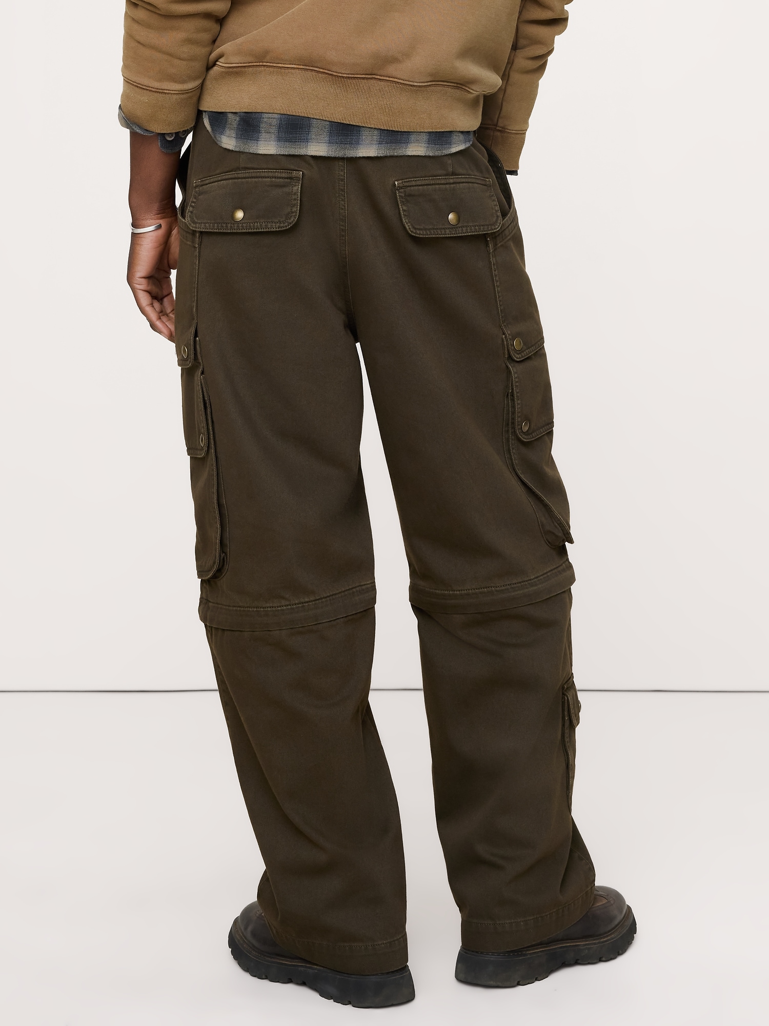 Cotton-Twill Cargo Convertible Pant