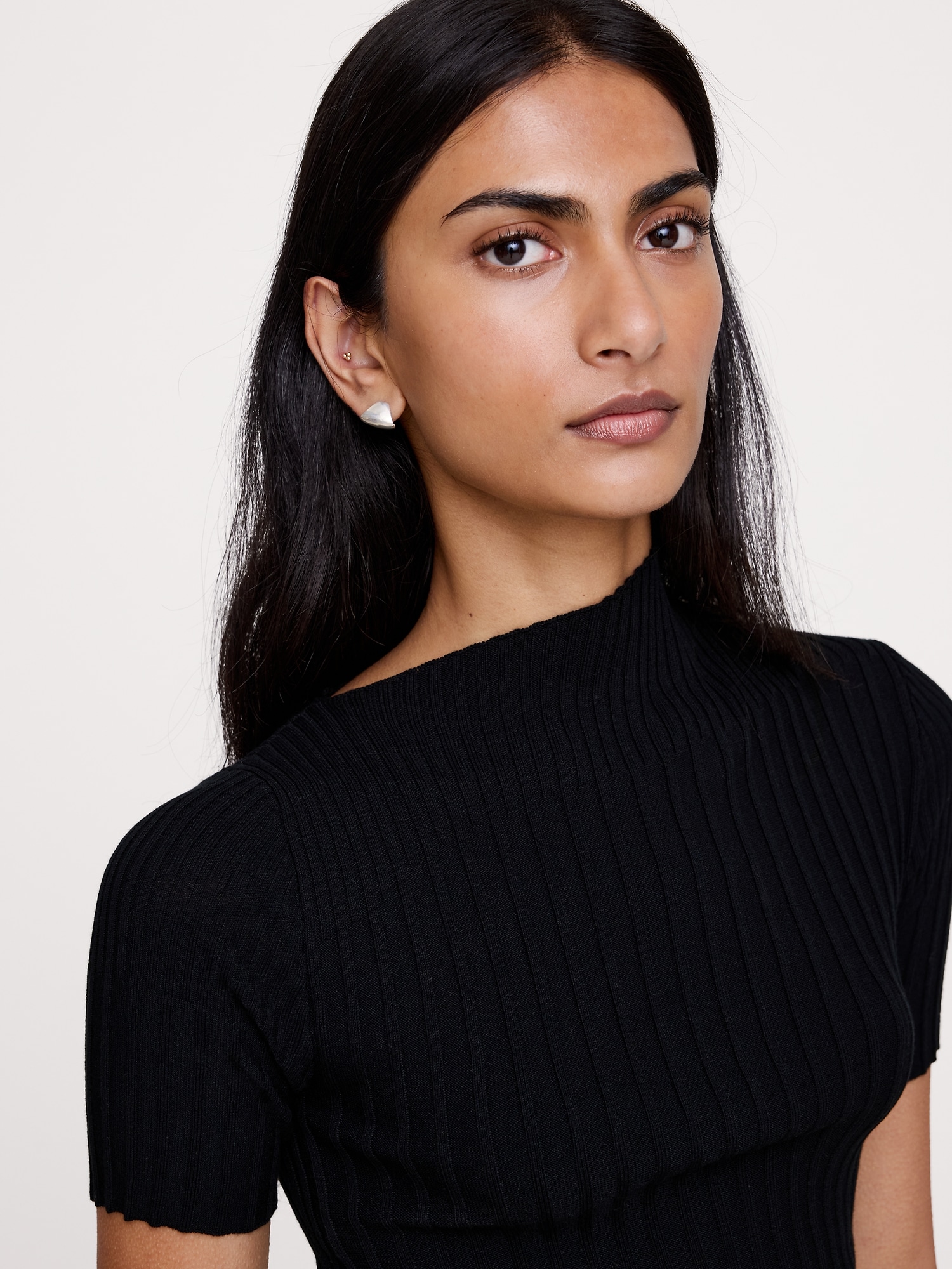 Triangular Half-Hoop Earrings