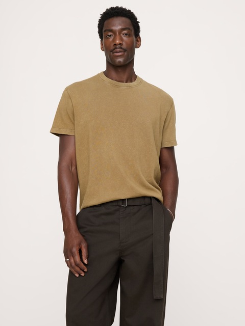 T-SHIRT RAS DU COU CLASSIQUE EN COTON FLAMMÉ