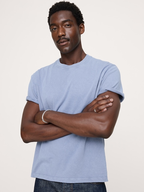 T-SHIRT RAS DU COU CLASSIQUE EN COTON FLAMMÉ