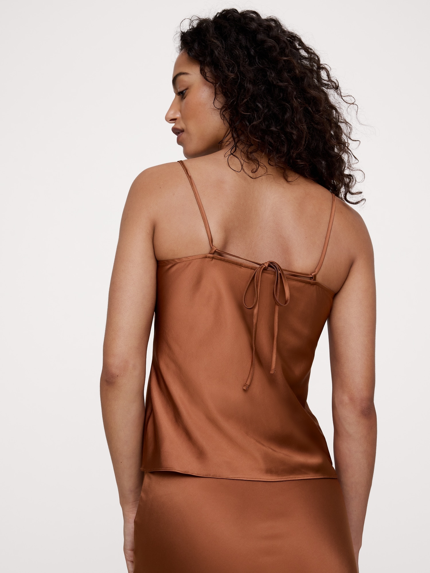 Image number 6 showing, Stretch-Satin Lace-Trim Camisole