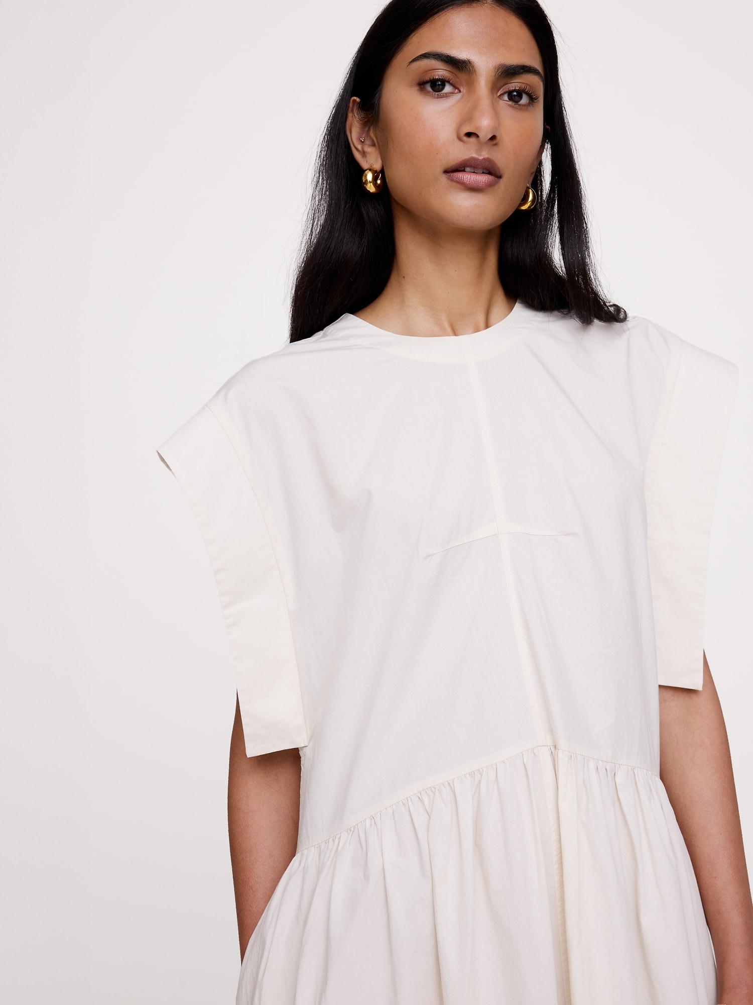 Image number 7 showing, Cotton Poplin Drop-Waist Maxi Dress