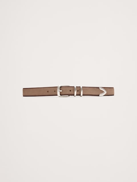 CEINTURE WESTERN EN CUIR NUBUCK