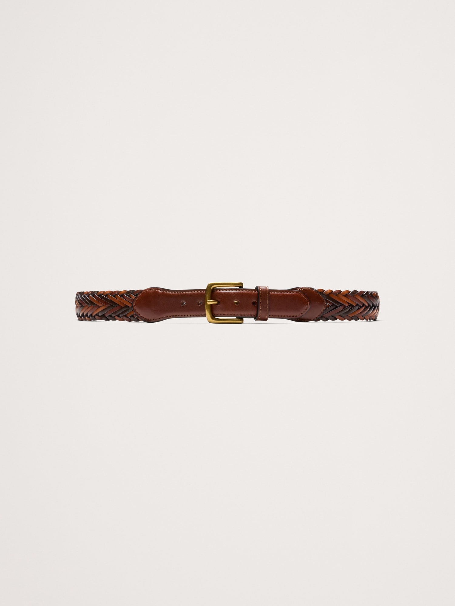 Image number 1 showing, Tri Tone Woven Leather Belt