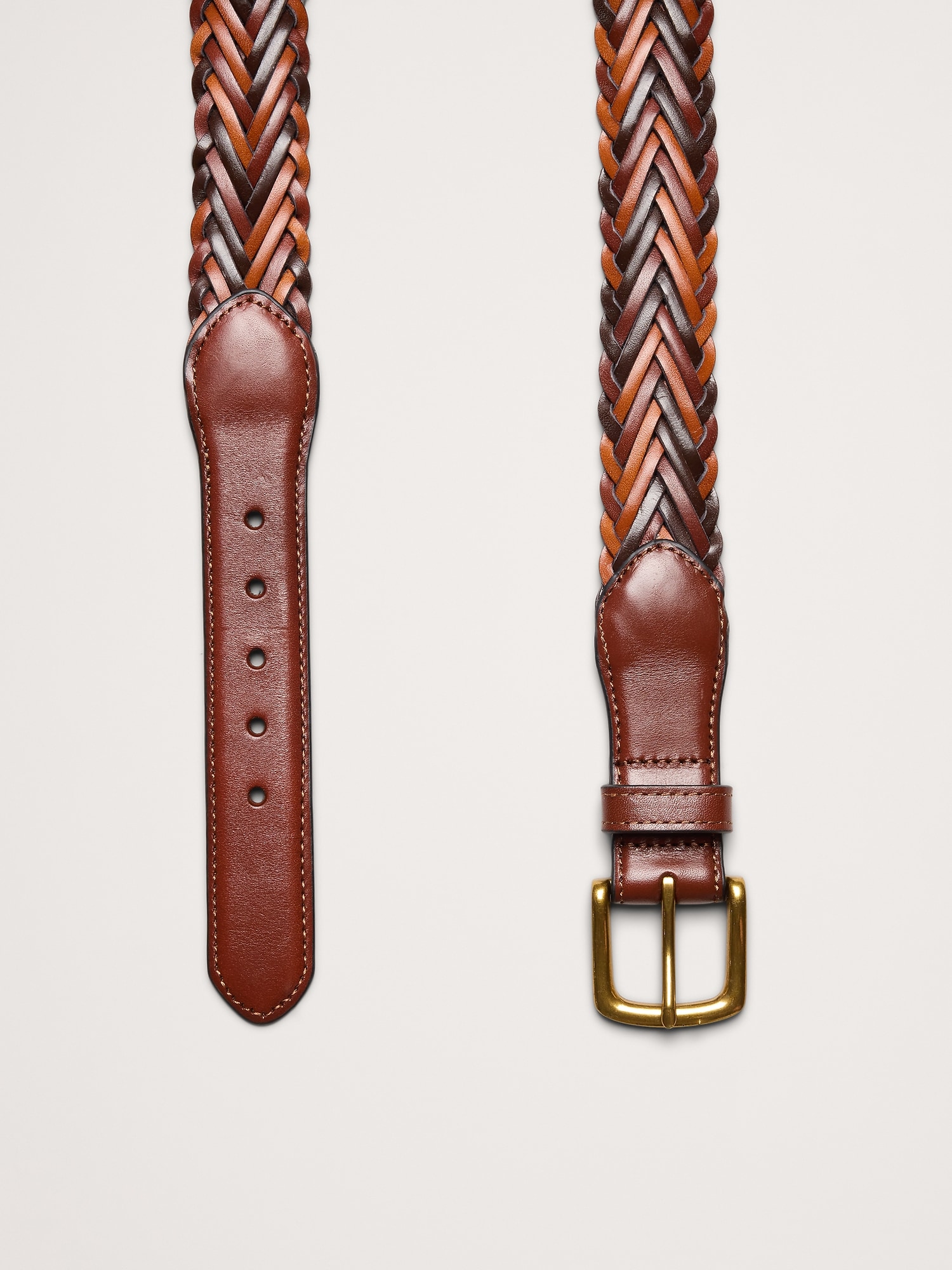 Image number 2 showing, Tri Tone Woven Leather Belt