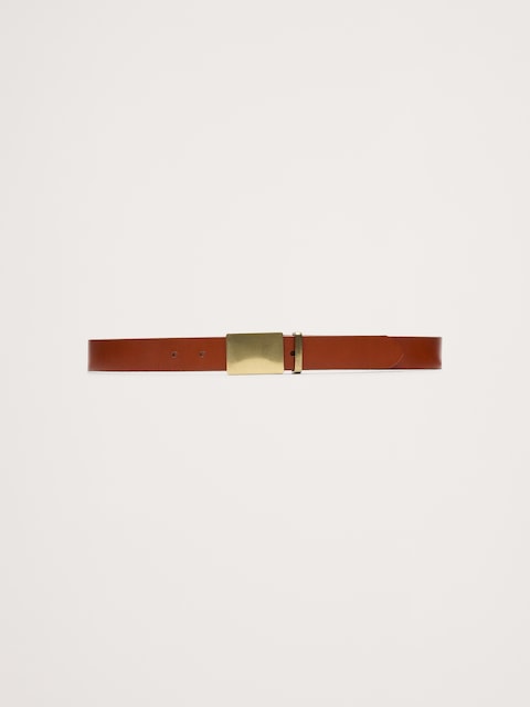 CEINTURE EN CUIR À BOUCLE PLEINE