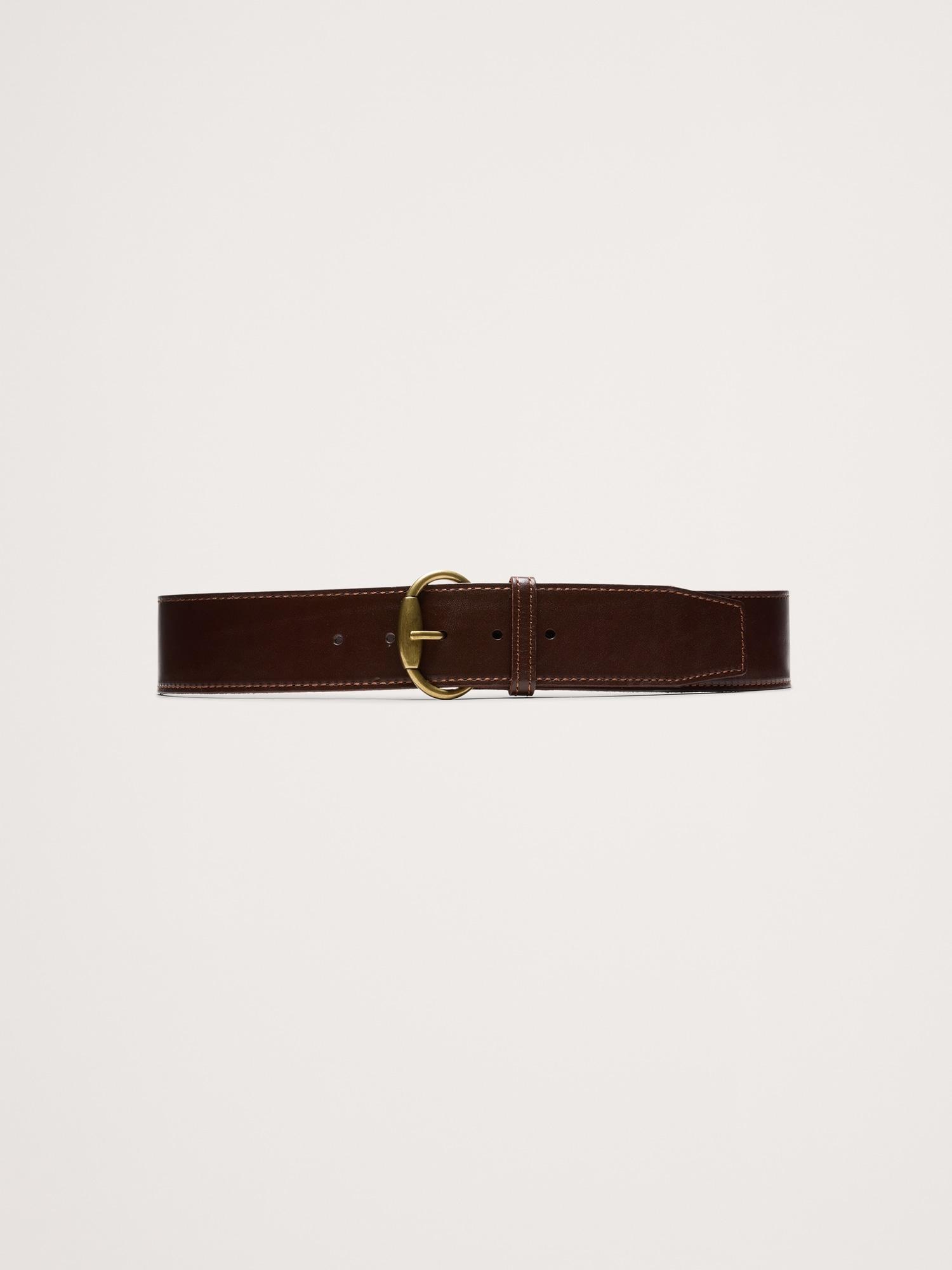 Leather Square-Tail Belt