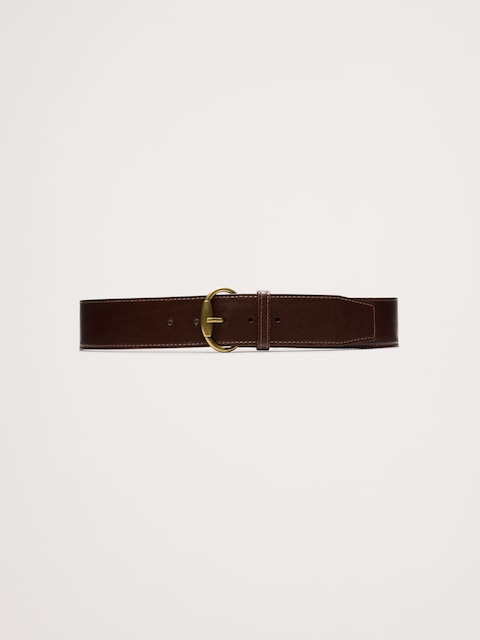 CEINTURE EN CUIR À EXTRÉMITÉ CARRÉE