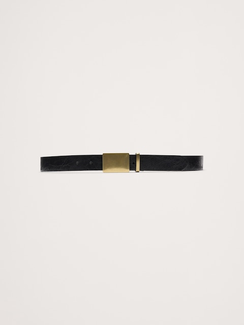 CEINTURE EN CUIR À BOUCLE PLEINE