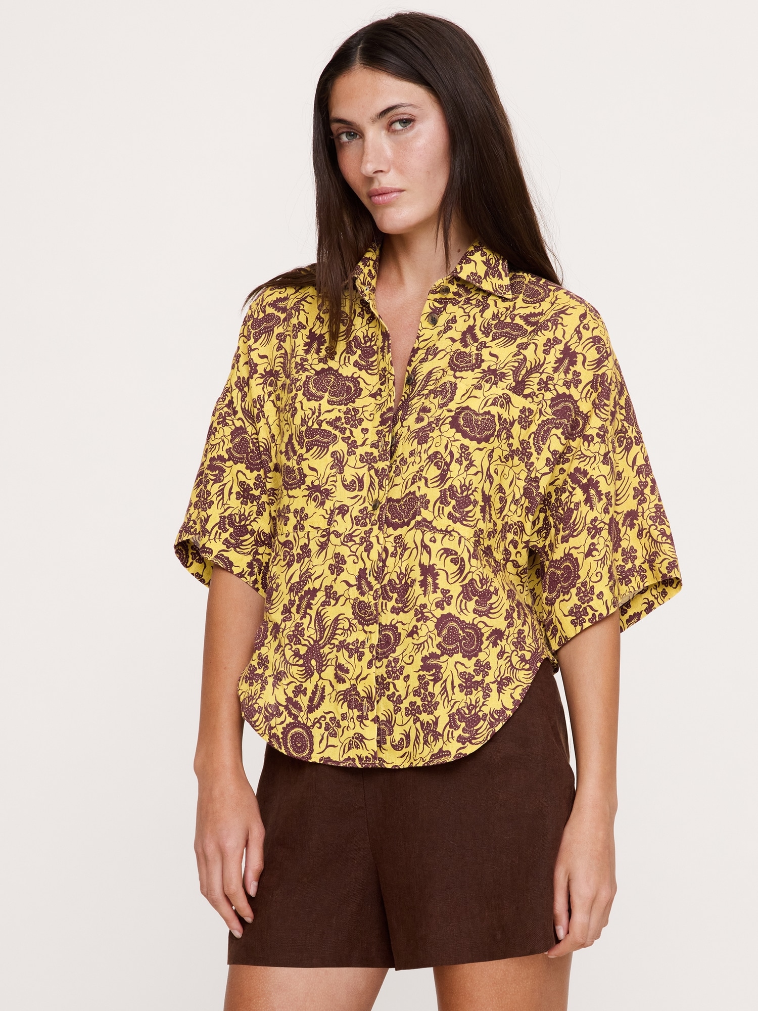 Image number 1 showing, Linen Short-Sleeve Shirt