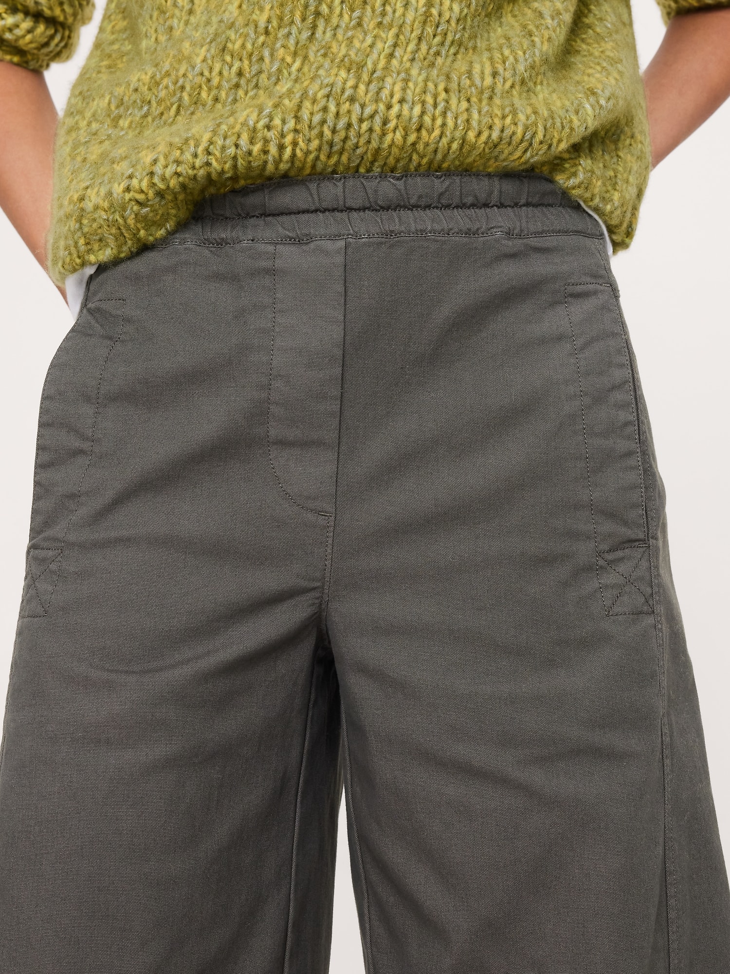 L'image numéro 3 présente Pantalon de peintre décontracté à taille mi-basse extensible