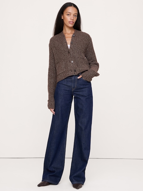 CARDIGAN SURDIMENSIONNÉ EN TRICOT BOUCLÉ