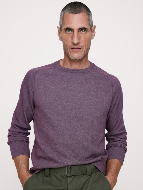 T-SHIRT RAS DU COU EN TRICOT DE FIL FLAMMÉ DOUBLE