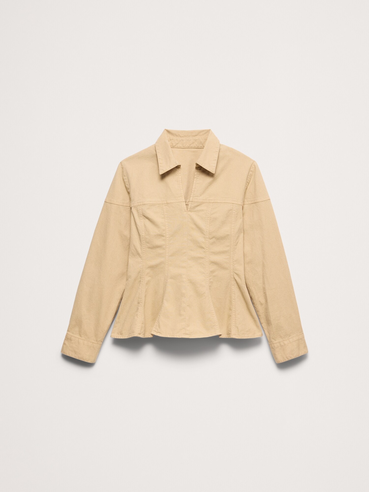 L'image numéro 7 présente Haut à taille plissée en coton extensible