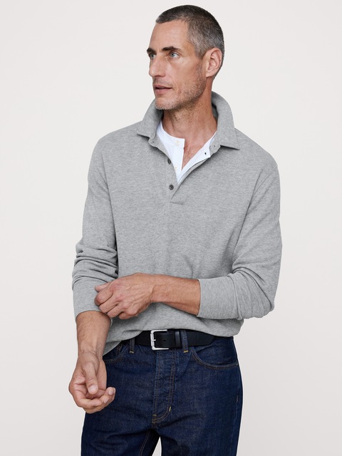 POLO EN TRICOT DOUBLE DE FIL FLAMMÉ