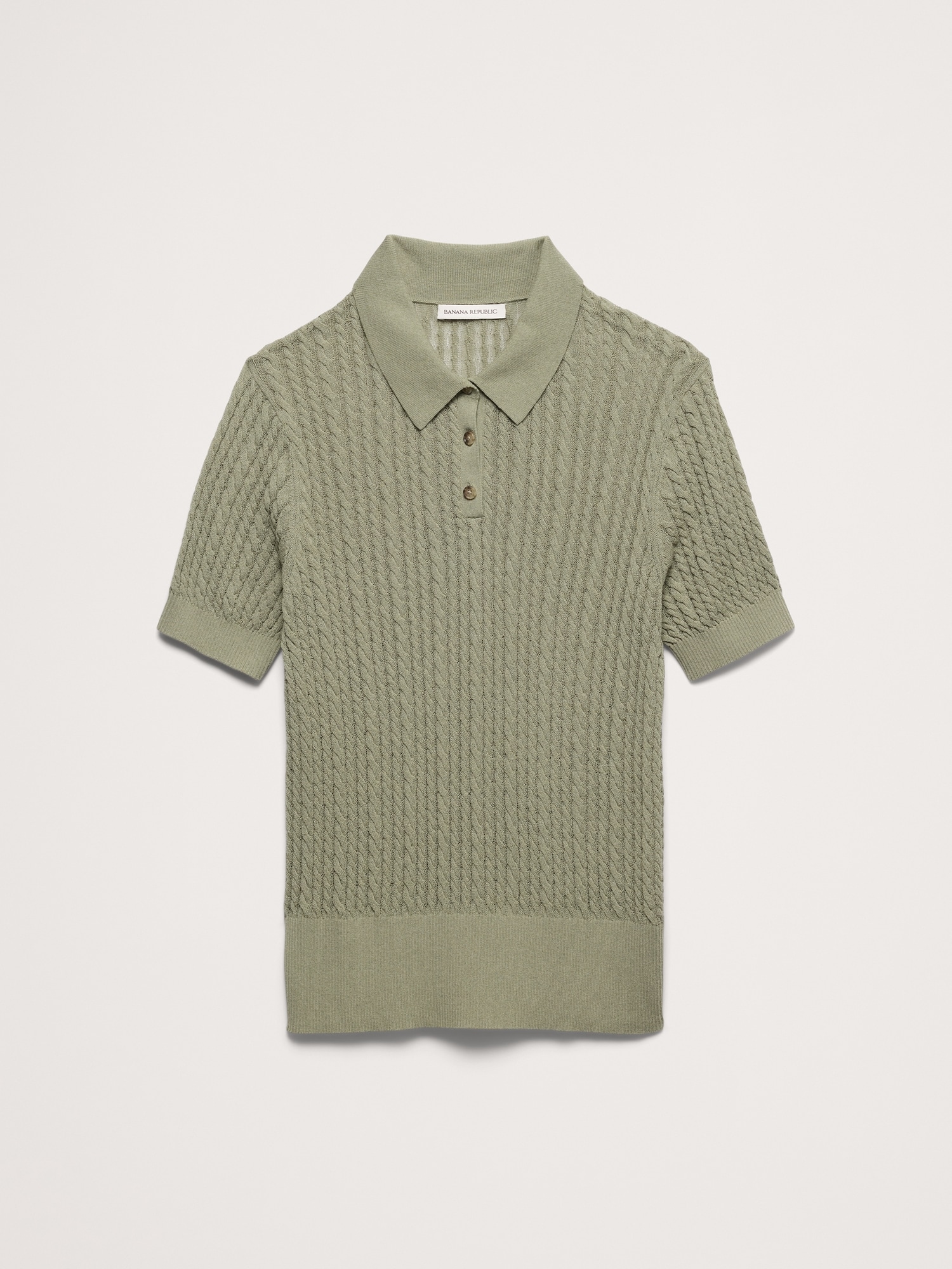 L'image numéro 4 présente Polo en tricot froissé