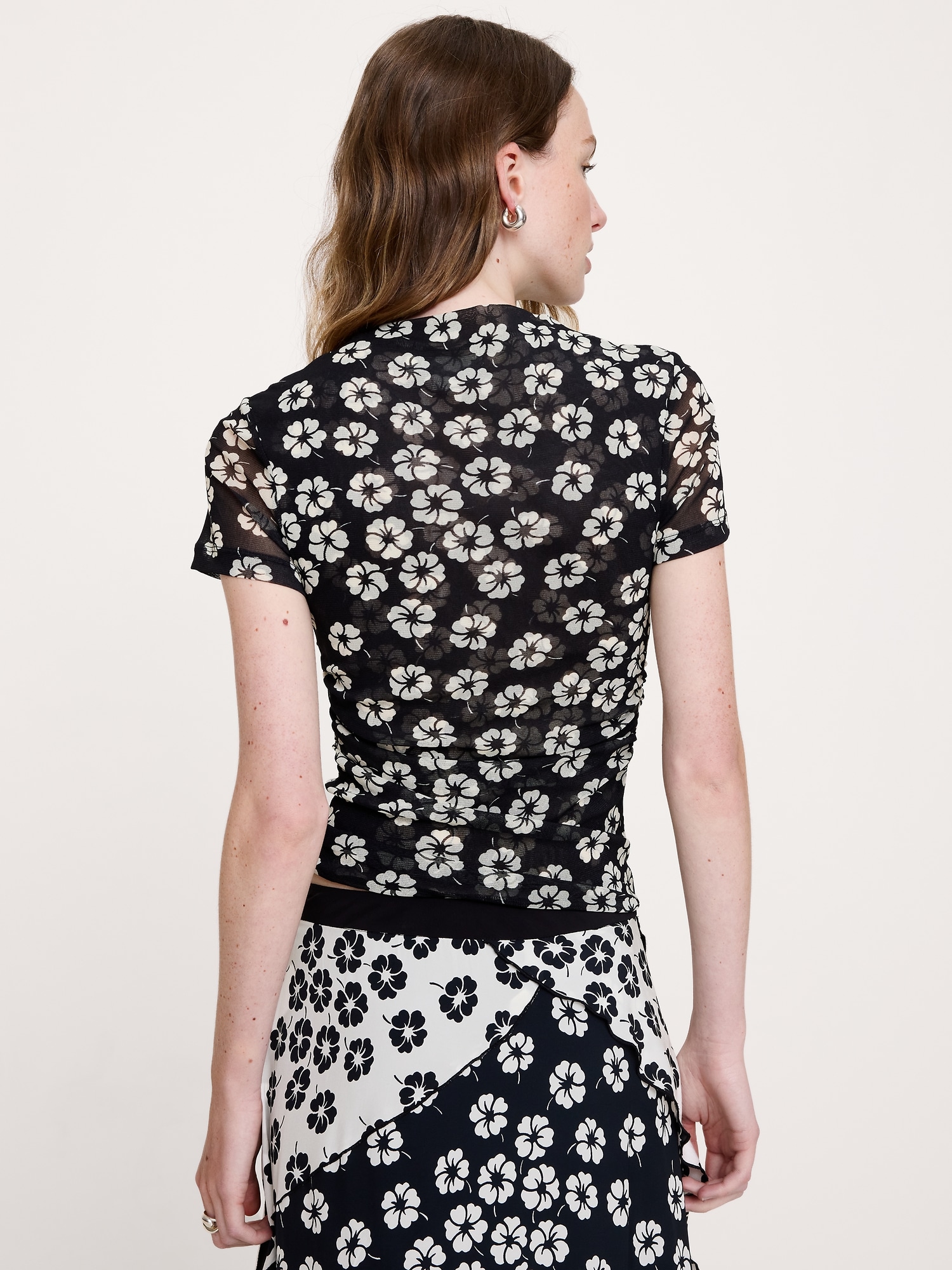 Image number 2 showing, Mesh Mock-Neck Top