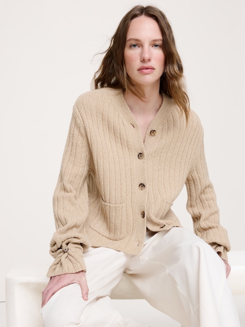 CARDIGAN SURDIMENSIONNÉ EN TRICOT BOUCLÉ