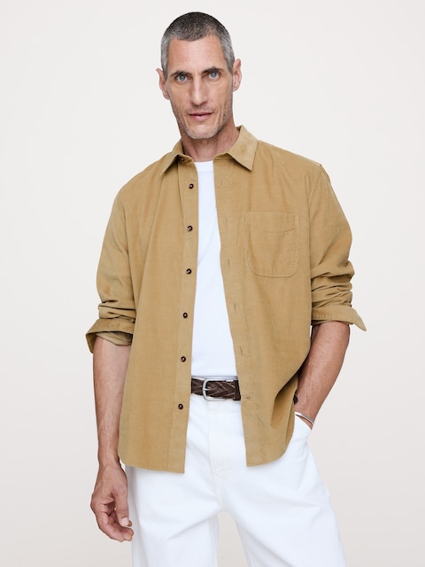 CHEMISE STANDARD EN VELOURS CÔTELÉ LÉGER