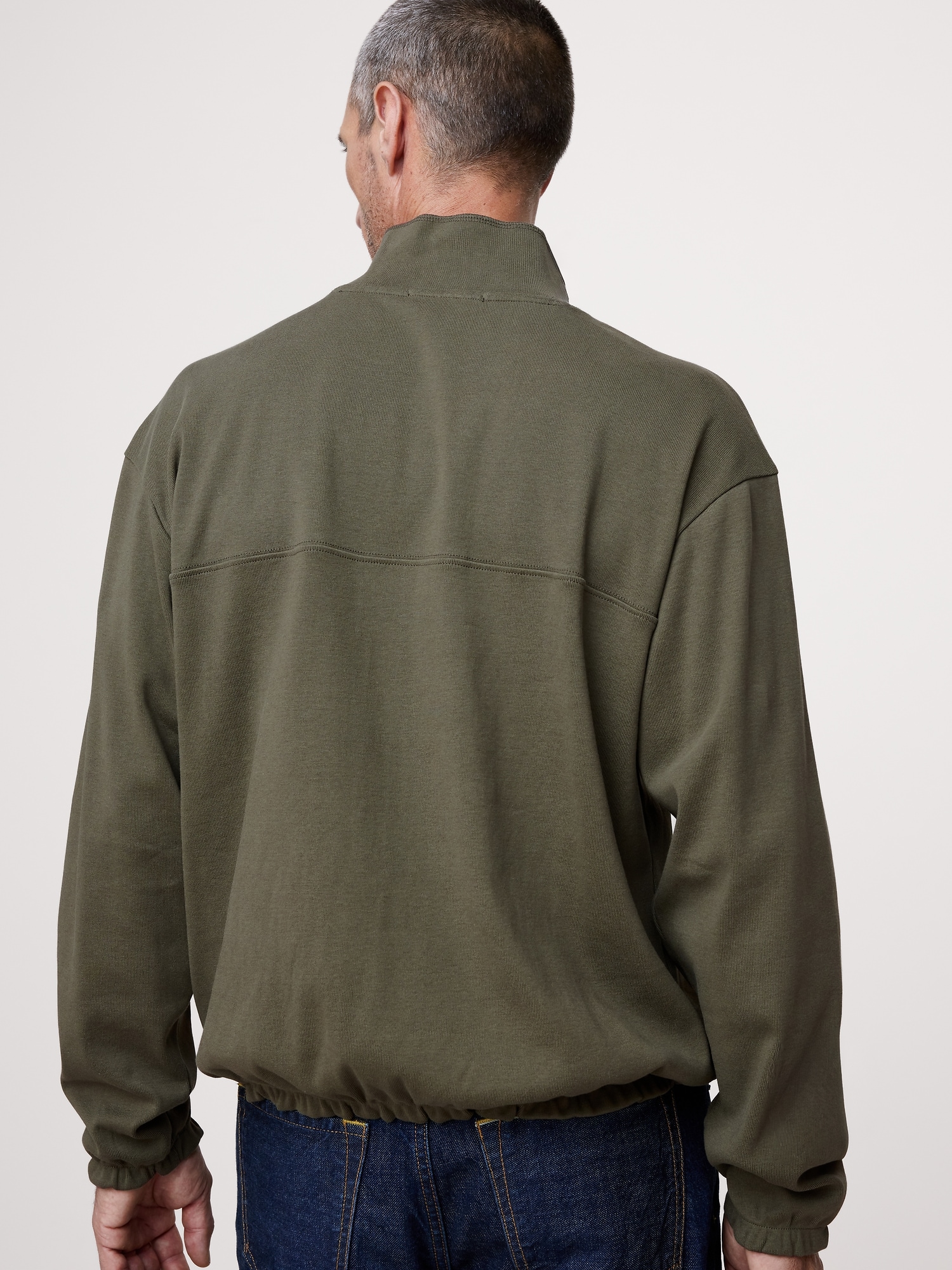 Cotton Mock-Neck Pullover