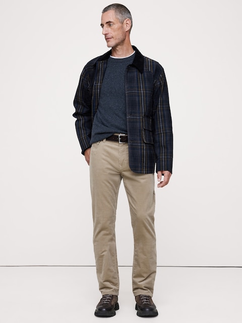 PANTALON VOYAGEUR DROIT EN VELOURS CÔTELÉ