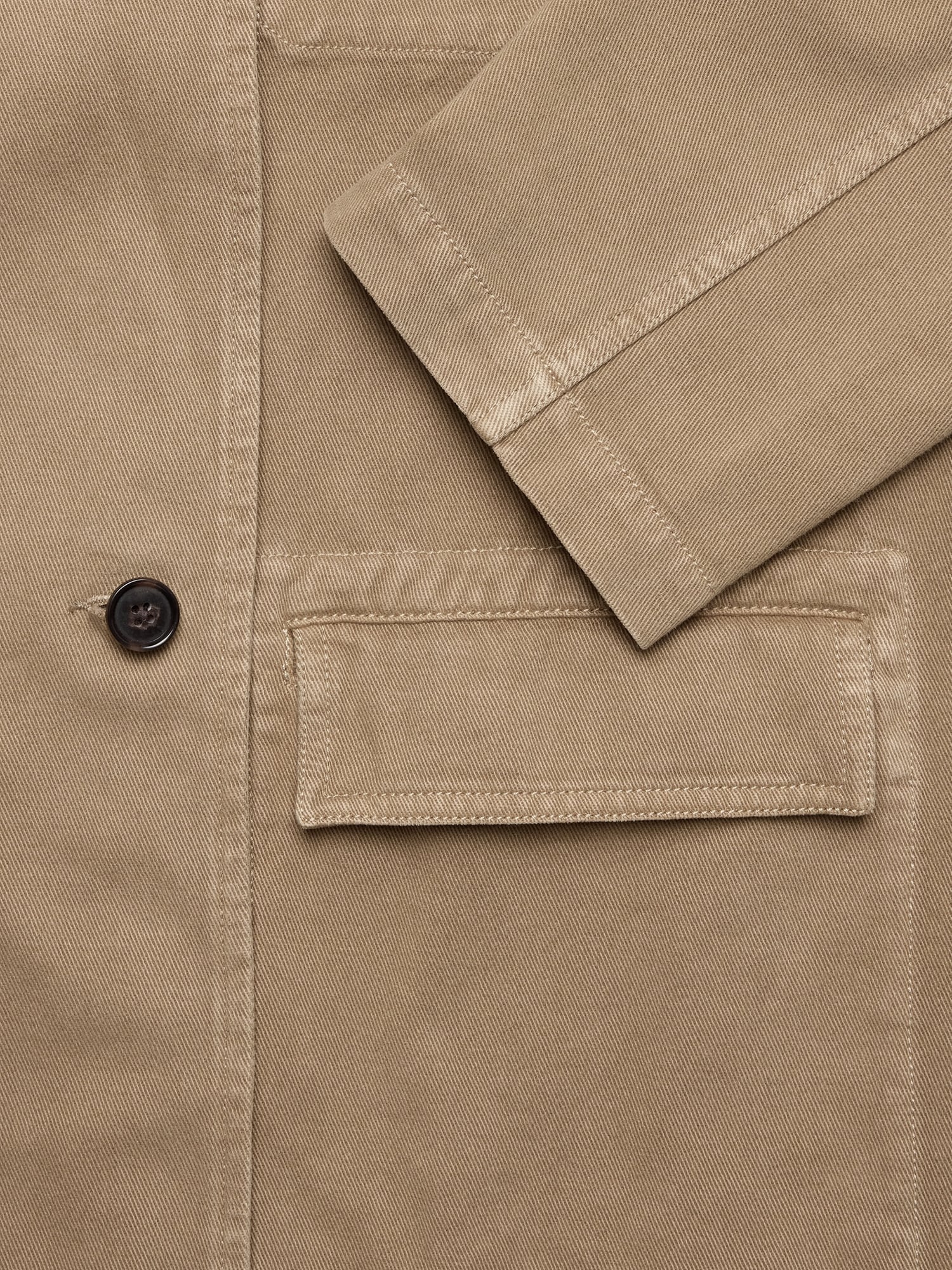 Cotton-Linen Utility Blazer