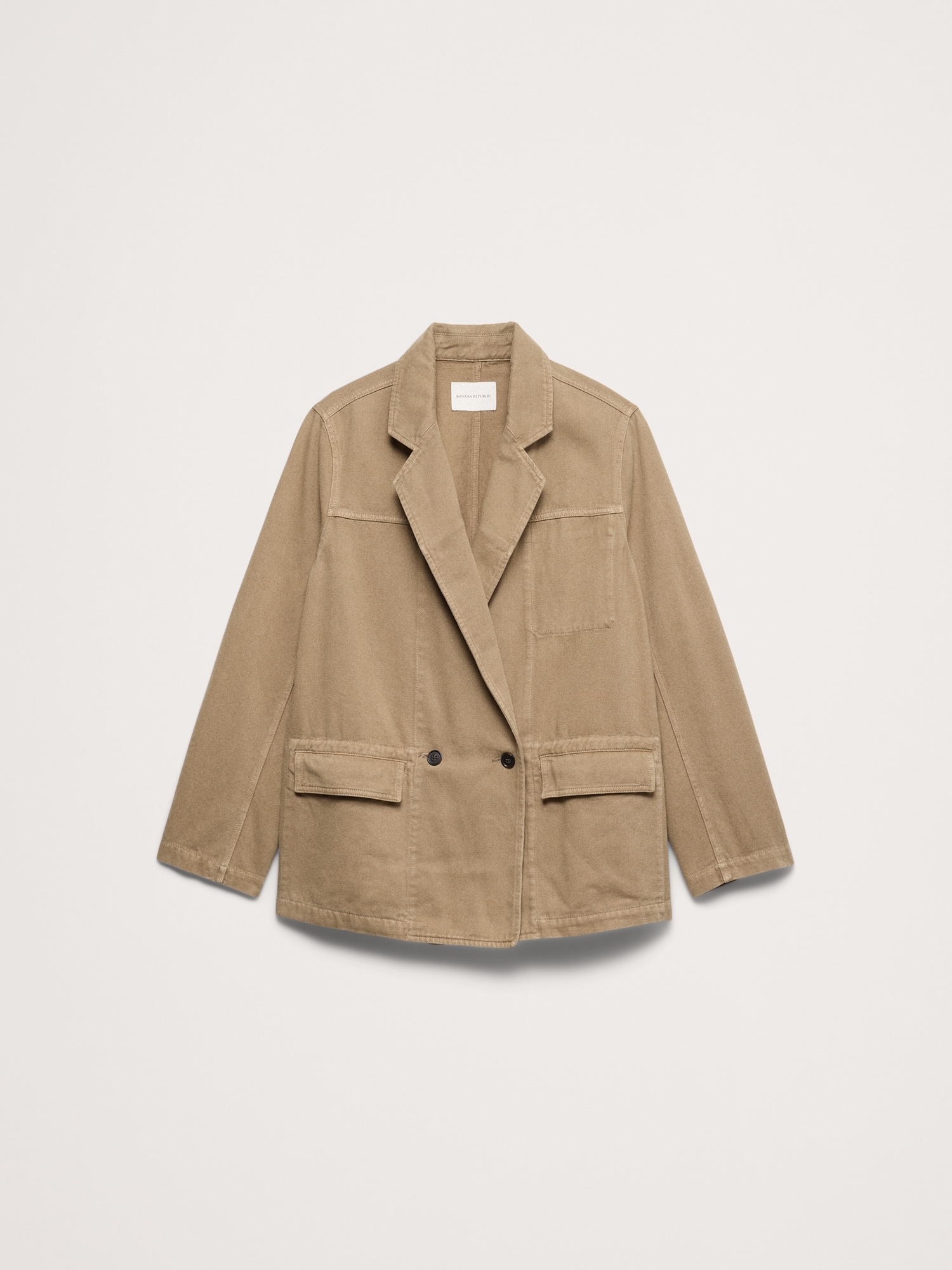 Cotton-Linen Utility Blazer