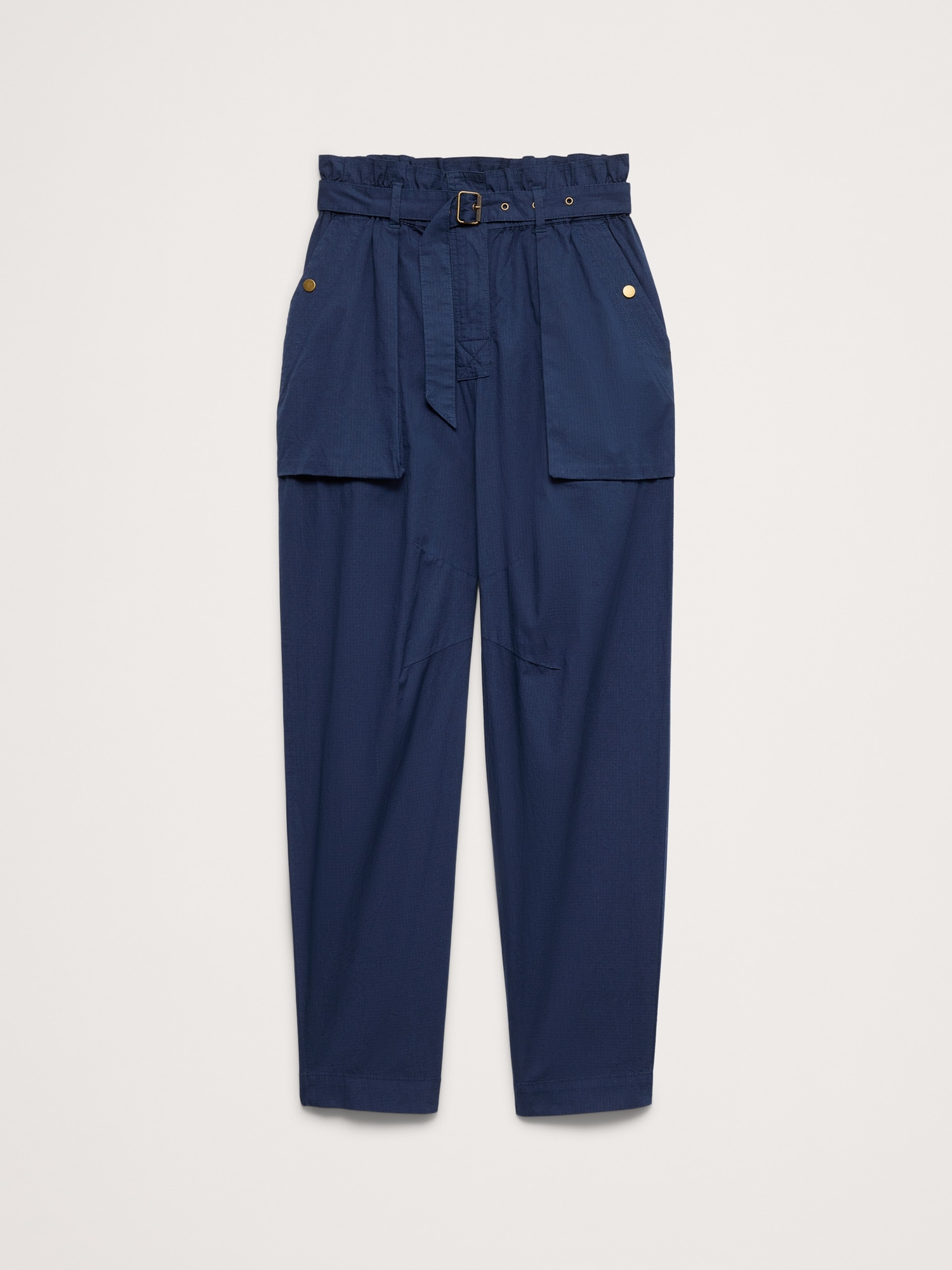 L'image numéro 4 présente Pantalon à taille froncée en coton indéchirable