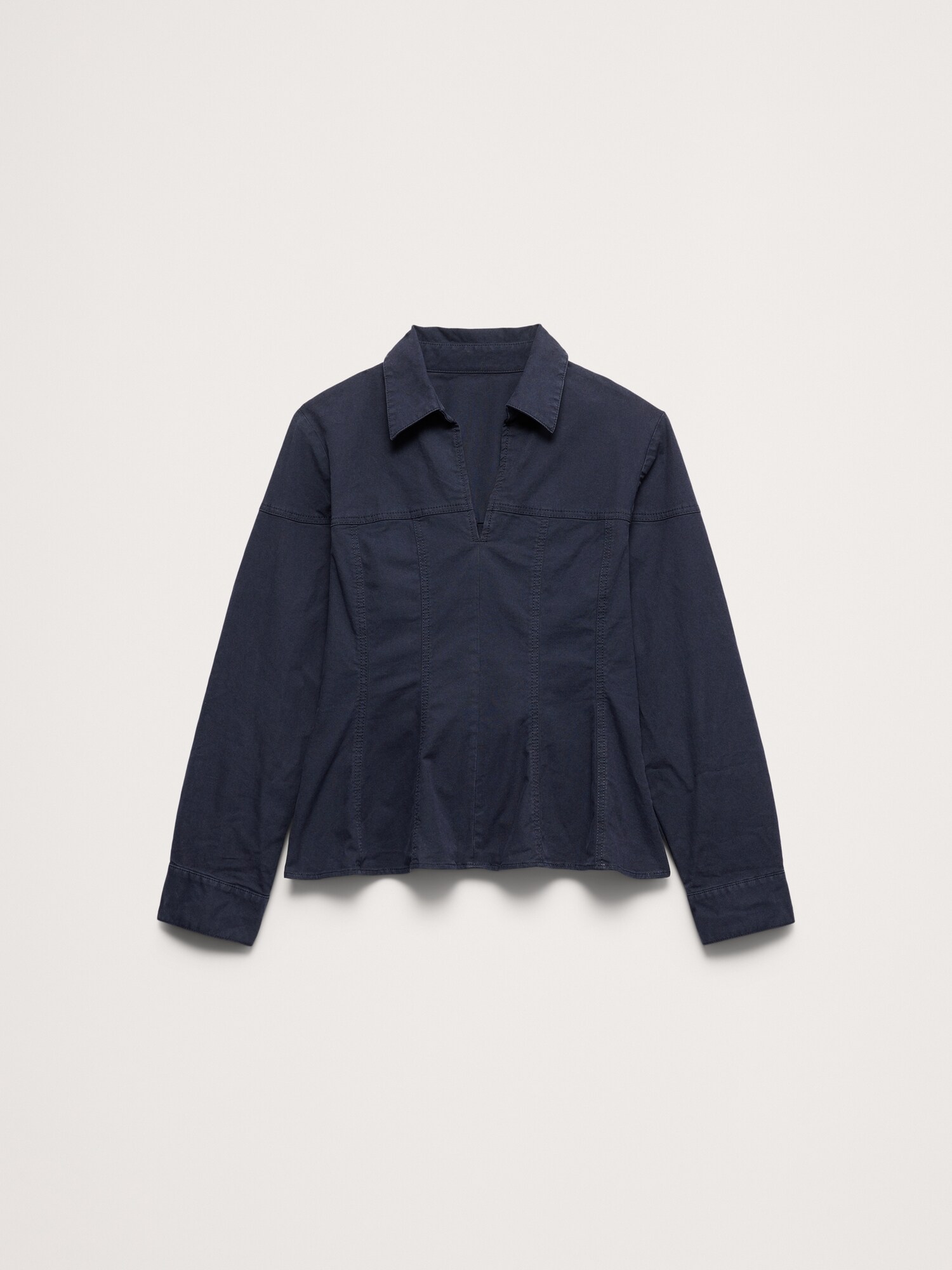 L'image numéro 4 présente Haut à taille plissée en coton extensible