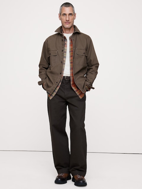 VESTE-CHEMISE EN SERGÉ DE COTON