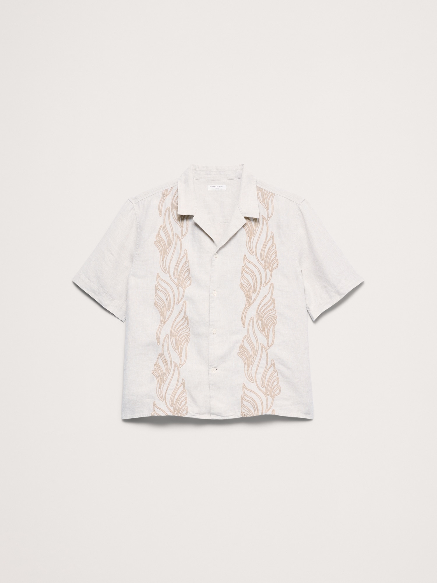 Image number 6 showing, Relaxed-Fit Embroidered Linen Resort Shirt