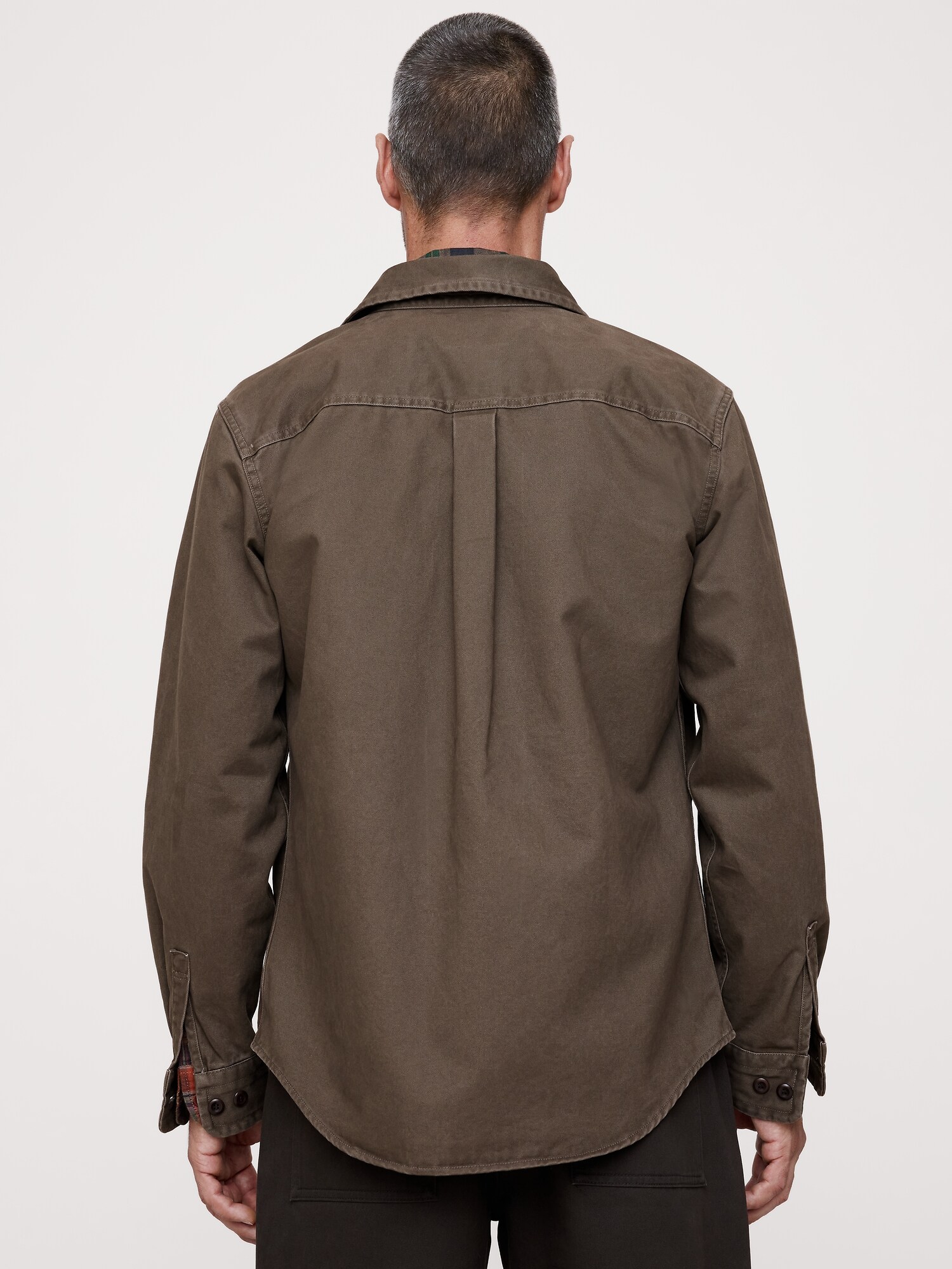 L'image numéro 3 présente Veste-chemise en sergé de coton