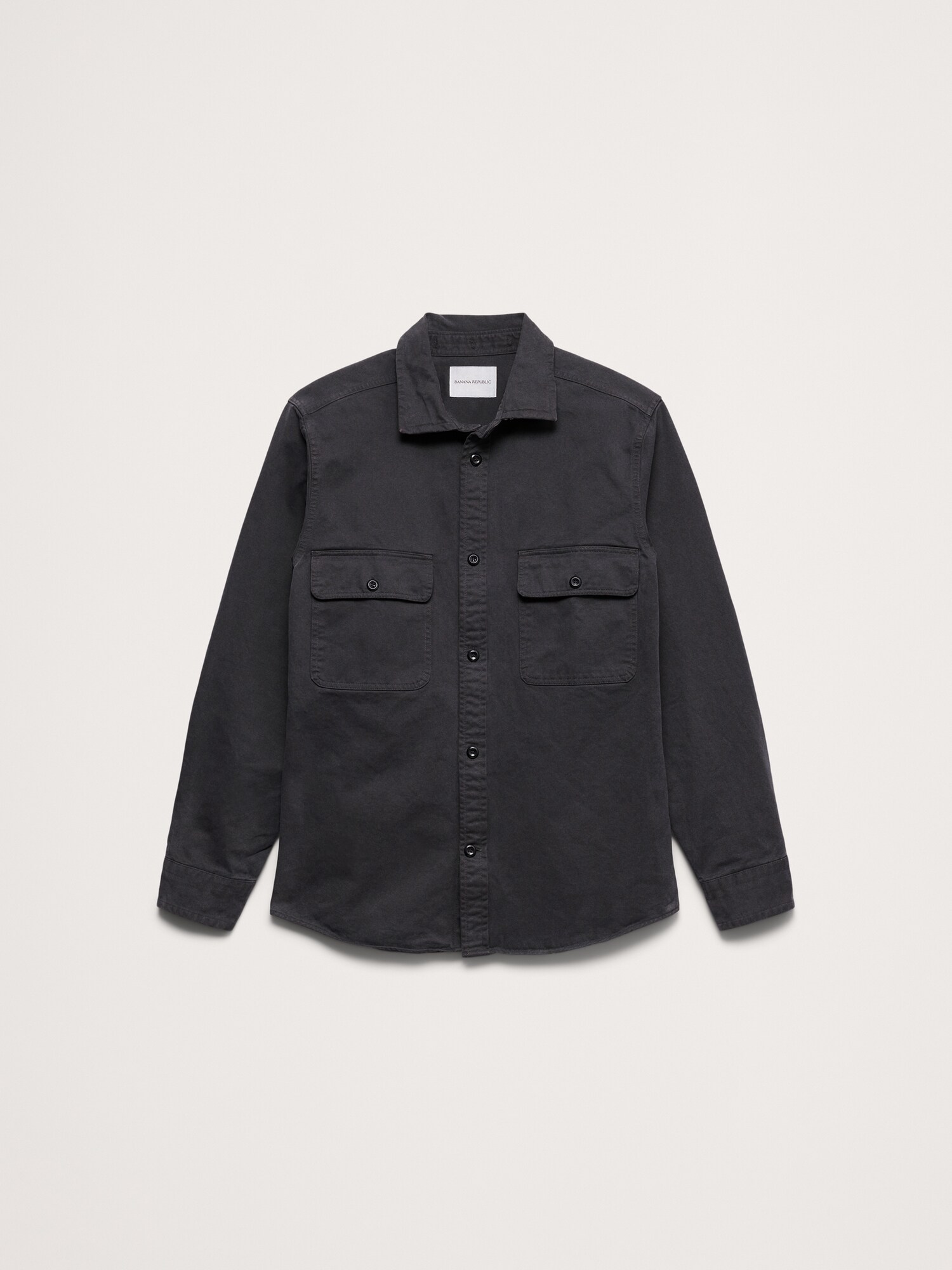 L'image numéro 5 présente Veste-chemise en sergé de coton