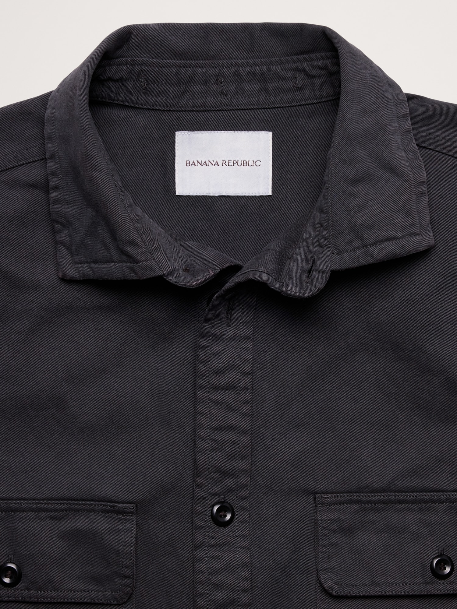 L'image numéro 7 présente Veste-chemise en sergé de coton