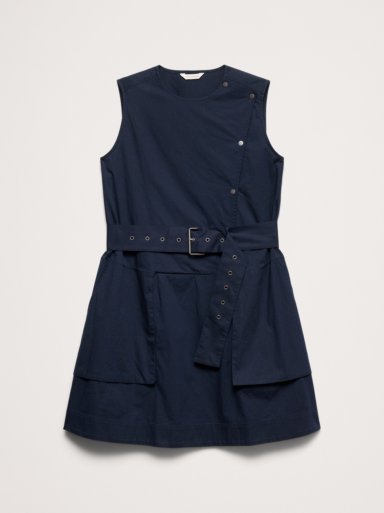 Image number 7 showing, Stretch-Cotton Utility Mini Dress
