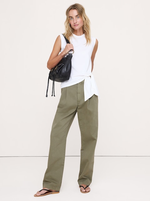CAMISOLE RÉTRO EN COTON À OURLET NOUÉ