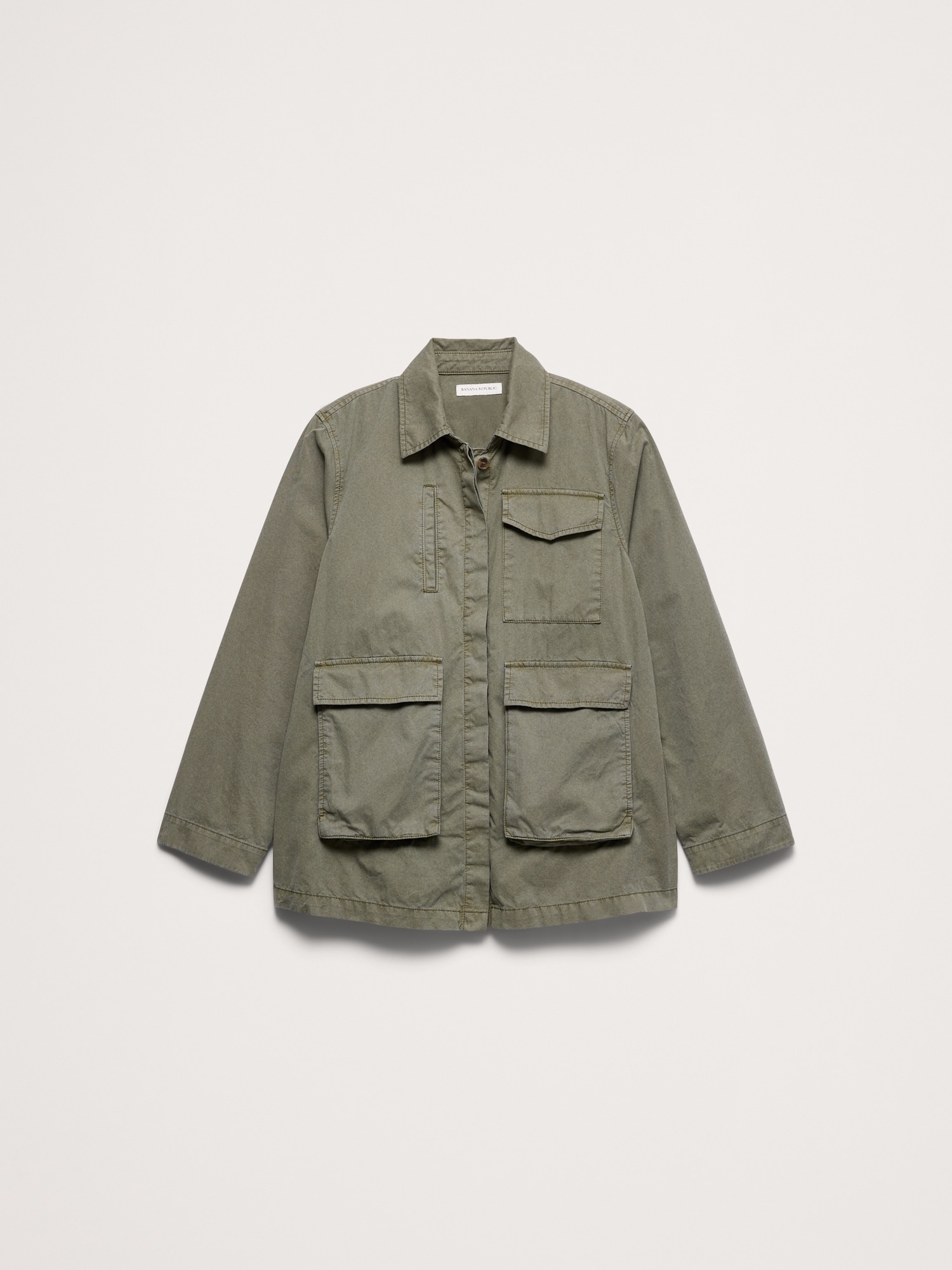Cotton Twill Shirt Jacket