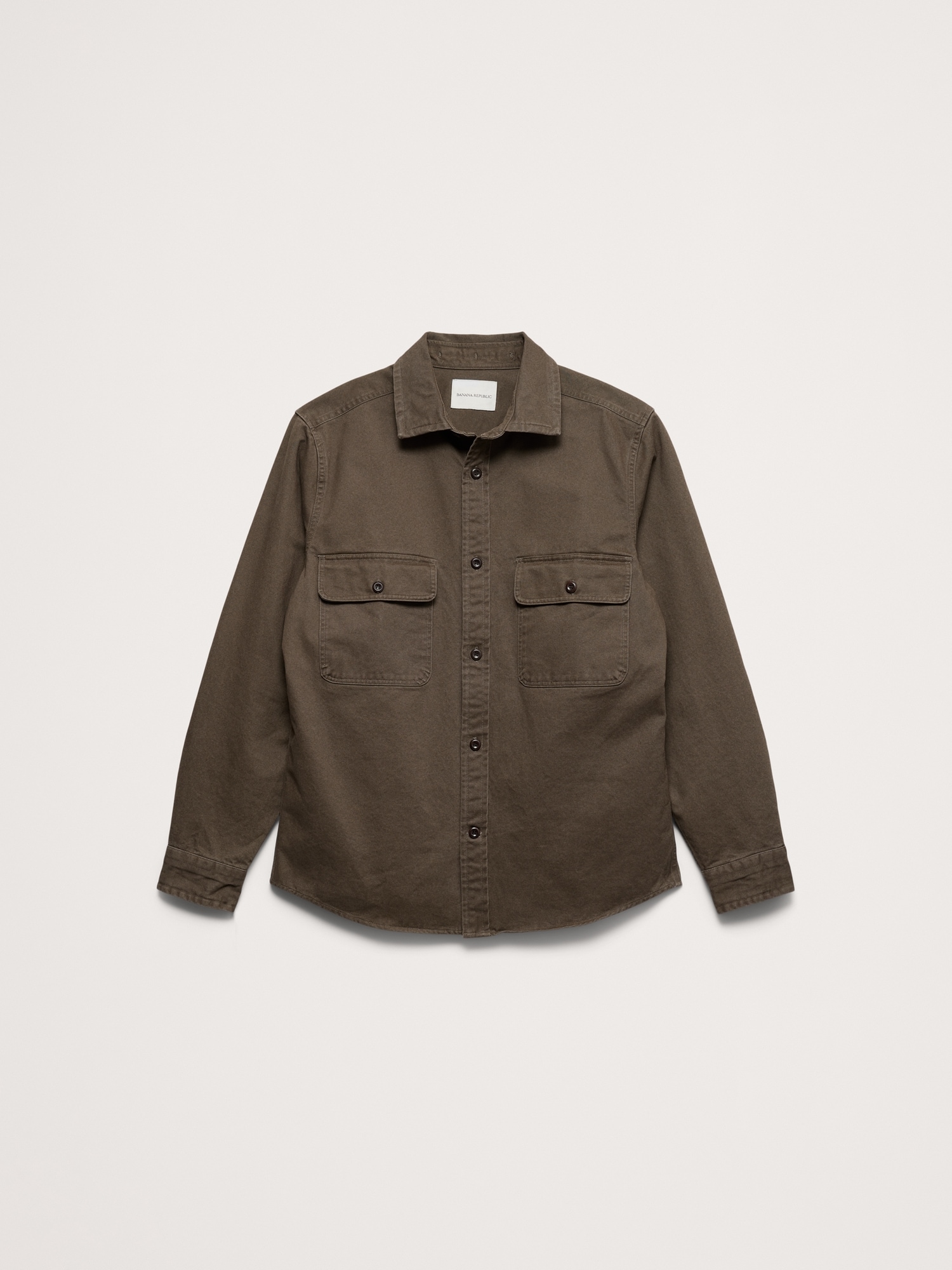 L'image numéro 5 présente Veste-chemise en sergé de coton