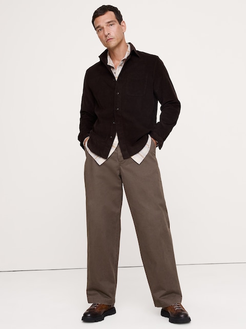 CHEMISE STANDARD EN VELOURS CÔTELÉ LÉGER