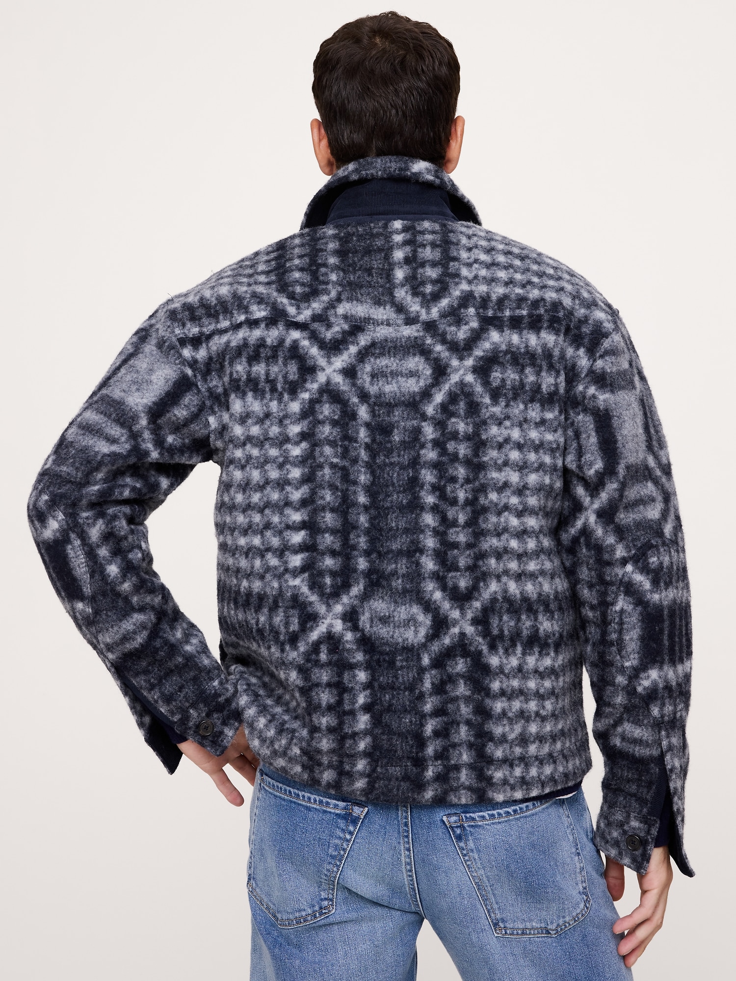 Boiled Wool-Blend Shirt Jacket