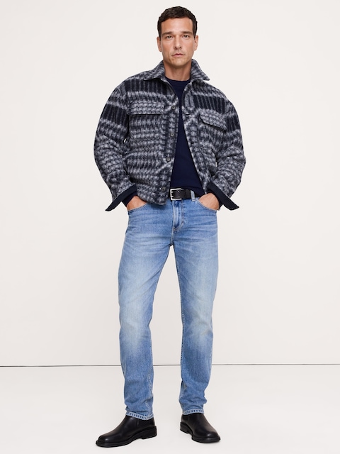VESTE-CHEMISE EN LAINE BOUILLIE
