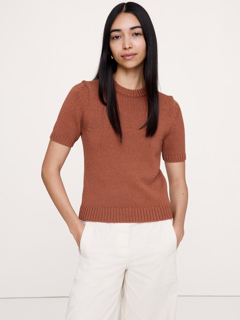 T-SHIRT CHANDAIL EN COTON ÉPAIS
