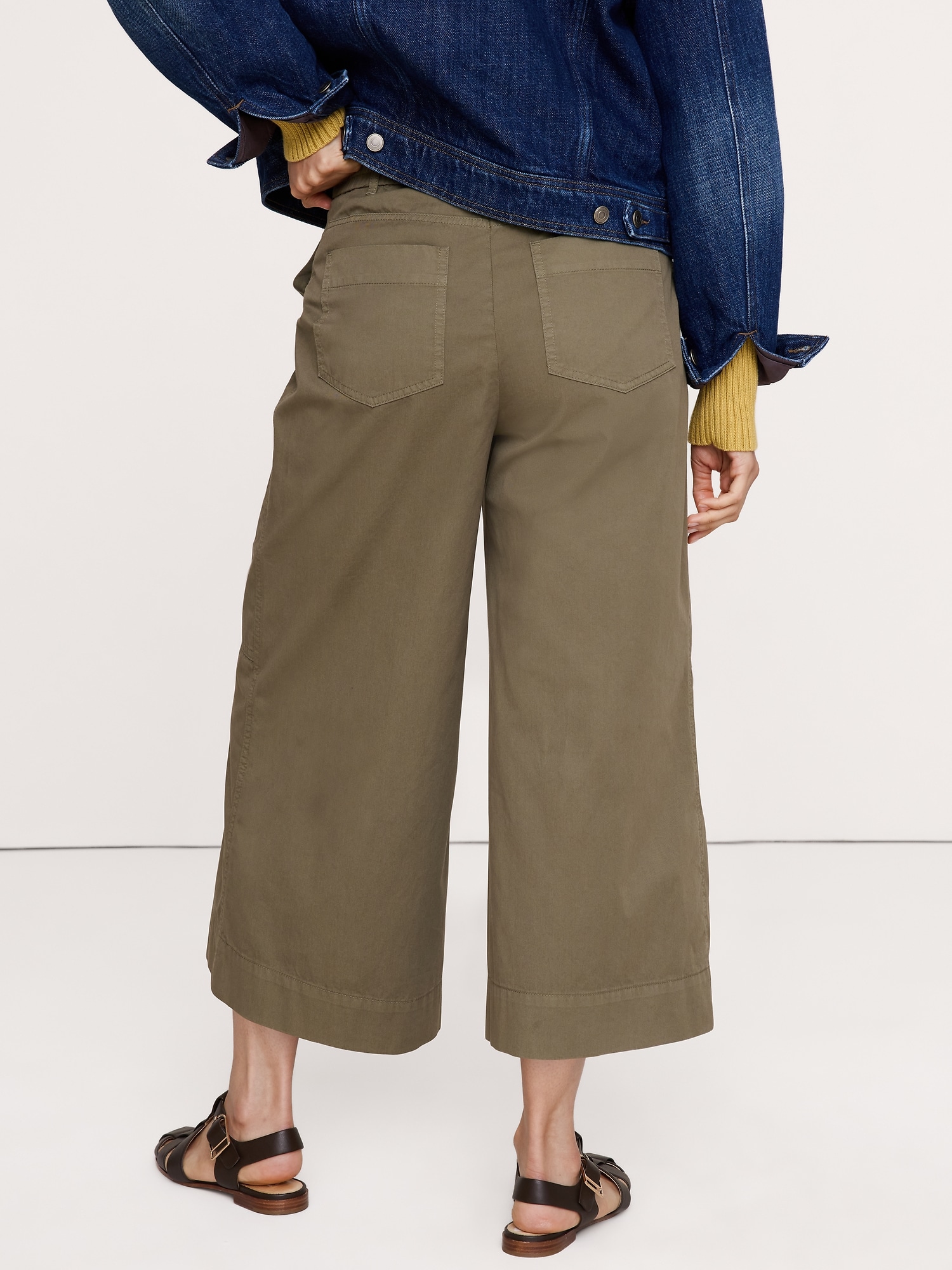 L'image numéro 3 présente Pantalon gaucho en sergé de coton